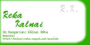 reka kalnai business card